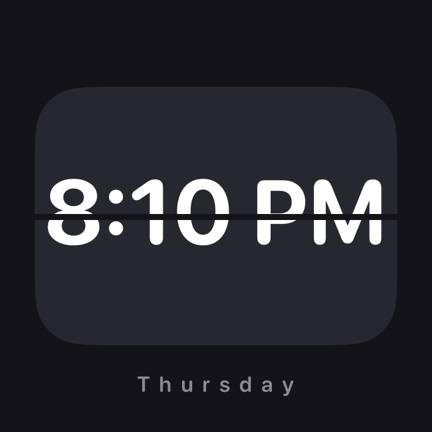 Flip clock widget
