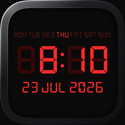 LED Digital clock widget