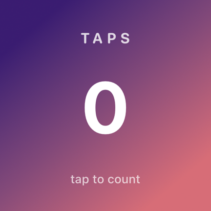 Tap counter widget